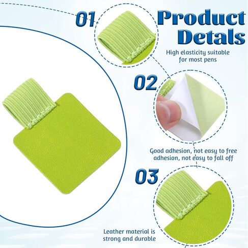 10Pcs Pen Loop Holder for Notebook Self Adhesive Pencil Holders Elastic Planner Pen Holder for Notebooks Journals Calendars, Mixed Color in Kuwait