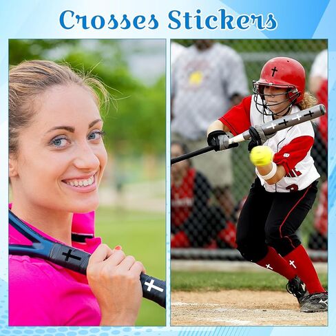 Faccito 600pcs Cross Stickers Crosses Christian Stickers Religious Catholic Sticker Roll for Christian Athlete Baseball Football Basketball Helmet Water Bottle Backpack Sport Supplies in Saudi Arabia