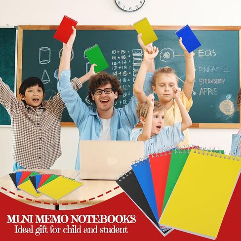 Divina Vitae 50pcs Mini Spiral Noteboor 3 × 5 بوصة منصات ملاحظة صغيرة أعلى محدد الكلية المبطنة بالورق المحكم حجم الجيب لمكتب المنزل ، 75 ورقة/وسادة ، 5 ألوان in Saudi Arabia