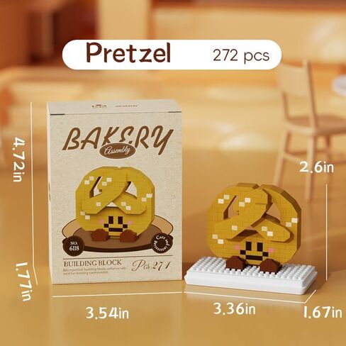 9 مجموعة من سلسلة Happy Bread Series سلسلة لطيفة سلسلة Toy Mini Bricks Micro Building Kit Toys Desktop Orments Gift for البالغين أطفال in Kuwait