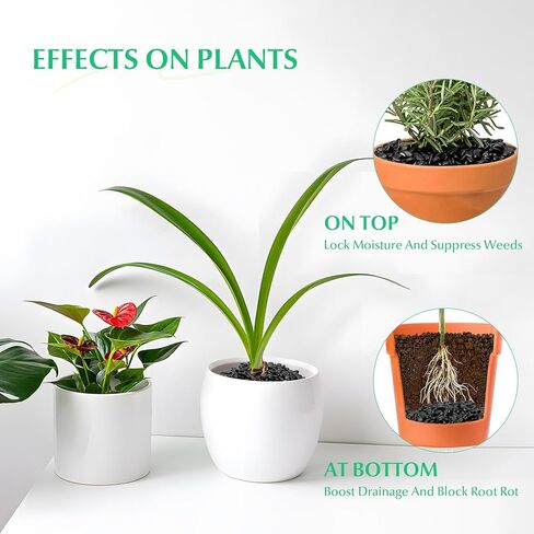 Black Polished Pebbles, 3/8" Aquarium Rocks for Indoor Plants, Decorative River Rocks Gravel for Vase, Garden, Landscaping (5-lb Bag) in Kuwait