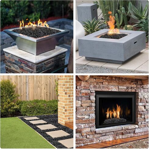 Black Polished Pebbles, 3/8" Aquarium Rocks for Indoor Plants, Decorative River Rocks Gravel for Vase, Garden, Landscaping (5-lb Bag) in Kuwait