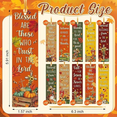 Taobary 100 PCS Fall Conknllks Lound Bulk Fall for يسوع ، لم يترك أبدًا مرجعية دينية دينية تصميم علامات كتابية لورق الخريف للبالغين للكنيسة الكتاب المقدس للمحبي in Saudi Arabia