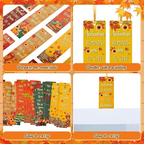 Taobary 100 PCS Fall Conknllks Lound Bulk Fall for يسوع ، لم يترك أبدًا مرجعية دينية دينية تصميم علامات كتابية لورق الخريف للبالغين للكنيسة الكتاب المقدس للمحبي in Saudi Arabia