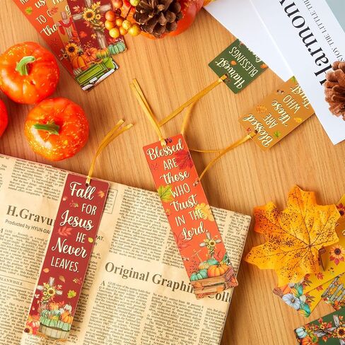 Taobary 100 PCS Fall Conknllks Lound Bulk Fall for يسوع ، لم يترك أبدًا مرجعية دينية دينية تصميم علامات كتابية لورق الخريف للبالغين للكنيسة الكتاب المقدس للمحبي in Saudi Arabia