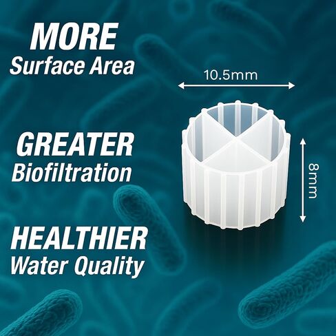 HALF OFF PONDS – K1 Bio Filter Media 1 Cu Ft – Moving Bed Bio Filter Media for Pond & Aquarium Filters – Filter Media for Fish Tank, Koi Pond Filter, Aquaponics, Aquarium Bio Filter Media, Hydroponics in Saudi Arabia