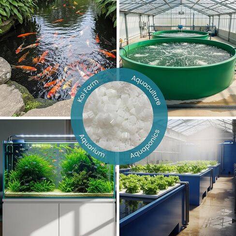 HALF OFF PONDS – K1 Bio Filter Media 1 Cu Ft – Moving Bed Bio Filter Media for Pond & Aquarium Filters – Filter Media for Fish Tank, Koi Pond Filter, Aquaponics, Aquarium Bio Filter Media, Hydroponics in Saudi Arabia