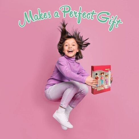 مجموعة دمى بيفرلي هيلز TM Sweet Li'l Family Dollhouse People مجموعة من شخصيتين مجسمتين للأم والأب، ملحقات بيت الدمية للأطفال الصغار in Kuwait