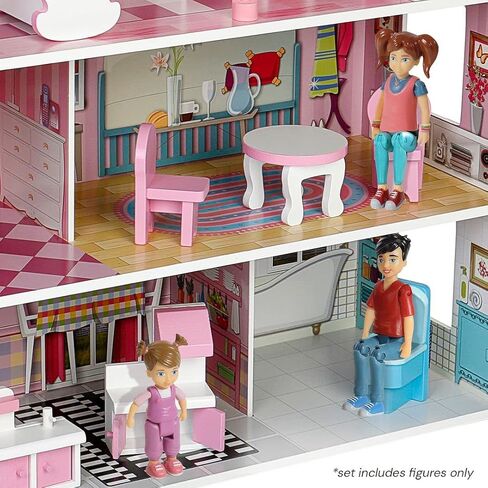 مجموعة دمى بيفرلي هيلز TM Sweet Li'l Family Dollhouse People مجموعة من شخصيتين مجسمتين للأم والأب، ملحقات بيت الدمية للأطفال الصغار in Kuwait