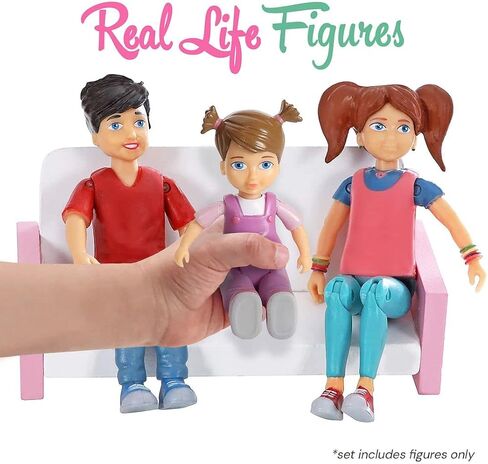 مجموعة دمى بيفرلي هيلز TM Sweet Li'l Family Dollhouse People مجموعة من شخصيتين مجسمتين للأم والأب، ملحقات بيت الدمية للأطفال الصغار in Kuwait