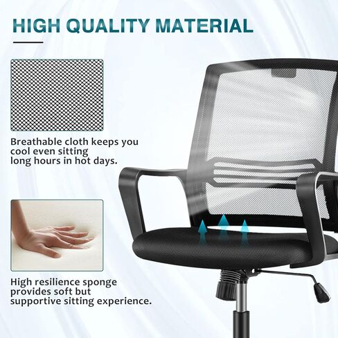 AFO Tall Drafting Chair with Adjustable Foot Ring, Ergonomic Lumbar Support and Comfortable Armrest, High Resilience Sponge, Breathable Mesh Cloth, 360 Degree Swivel Rolling for Standing Desk, Black in Kuwait