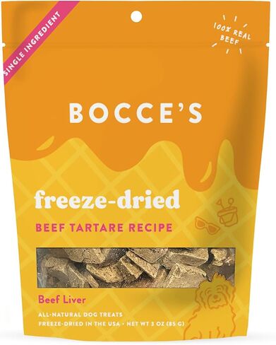 Bocce's Bakery Freeze Cliped Lamb Conder Conder for Dogs-All-Natural و Grided Wrugle Made مع مكون واحد ، مصنوع في الولايات المتحدة الأمريكية ، 3 أوقية in Kuwait