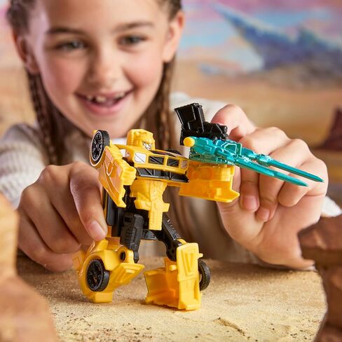 Transformers CYBERWORLD Bumblebee Armored Cyber Changers 4-Inch Action Figure, Quick Change to Car Mode, Robot Toys for Boys and Girls 6 and Up in Saudi Arabia