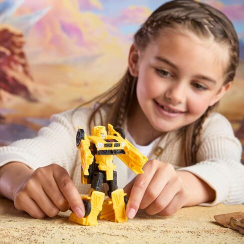 Transformers CYBERWORLD Bumblebee Armored Cyber Changers 4-Inch Action Figure, Quick Change to Car Mode, Robot Toys for Boys and Girls 6 and Up in Saudi Arabia
