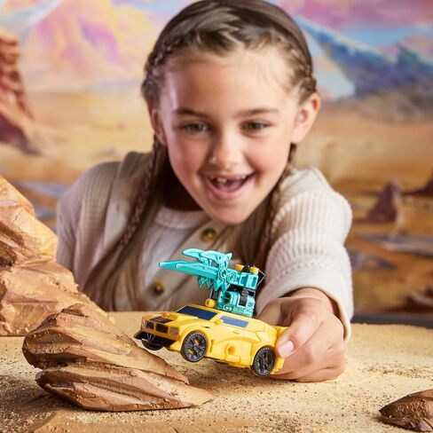 Transformers CYBERWORLD Bumblebee Armored Cyber Changers 4-Inch Action Figure, Quick Change to Car Mode, Robot Toys for Boys and Girls 6 and Up in Saudi Arabia
