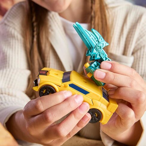 Transformers CYBERWORLD Bumblebee Armored Cyber Changers 4-Inch Action Figure, Quick Change to Car Mode, Robot Toys for Boys and Girls 6 and Up in Saudi Arabia