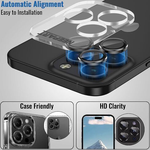 NEEPART 4 ​​عبوات من واقي الشاشة الزجاجي المقوى لهاتف iPhone 11/XR [6.1 بوصة]، حماية المستشعر، فيلم زجاج مقوى 9H، مضاد للخدش، صديق للحافظة، سهل التركيب، خالٍ من الفقاعات، صديق للحافظة in Kuwait