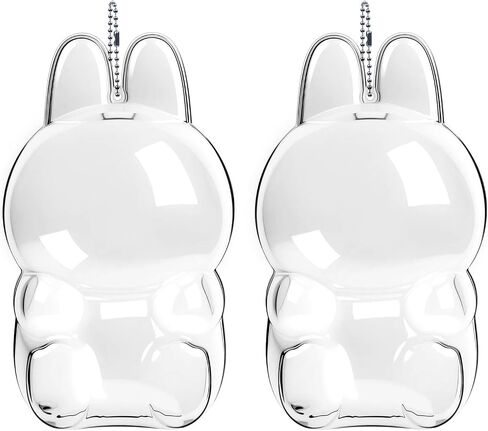 2 Pack Have a Seat Case for Labubu, Clear Protective Case with Keychain, Displasy Case for Bag, Loss-Proof and Dirt-Resistant Case Cover for Dolls in Saudi Arabia