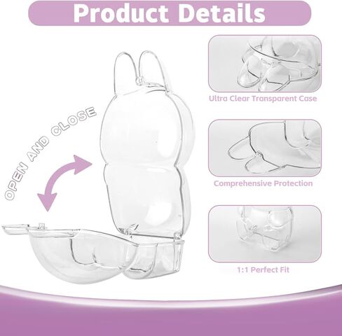 2 Pack Have a Seat Case for Labubu, Clear Protective Case with Keychain, Displasy Case for Bag, Loss-Proof and Dirt-Resistant Case Cover for Dolls in Saudi Arabia
