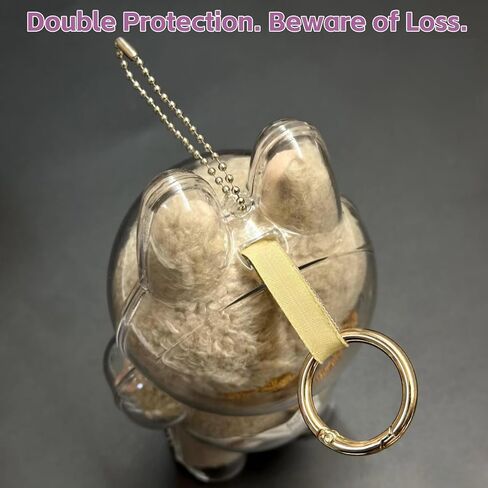2 Pack Have a Seat Case for Labubu, Clear Protective Case with Keychain, Displasy Case for Bag, Loss-Proof and Dirt-Resistant Case Cover for Dolls in Saudi Arabia