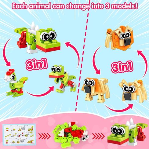 30PCS Animal Mini Building Build Party Form For Kids Return for Birthday Goodie Bag Classer Affer Box Toys Small Bulk Pinata stuffer End of School Year Gift for Student Boy Girl 4-8 8-12 in Kuwait