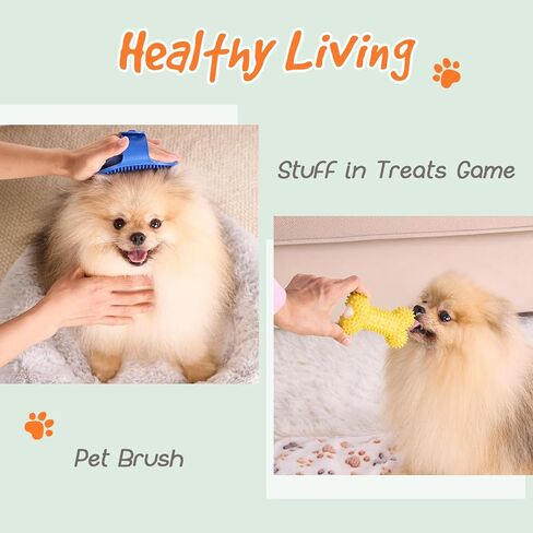 مرحبًا بكم مجموعة جرو جديدة ، 14 PCS Dog Toy Gift Basket ، حزمة ألعاب الكلب التفاعلية ، صندوق هدايا عيد ميلاد جرو لعيد الميلاد ، مجموعة هدايا أساسية للحيوانات الأليفة مع وصفات صحية للكلاب in Kuwait