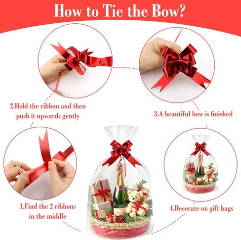 أكياس Linsuminn السيلوفان الكبيرة للسلال ، و 20 قطعة أكياس سلة واضحة ، وفرقة كبيرة من السيلوفان ، 18 × 24 بوصة in Kuwait