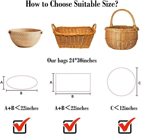 أكياس Linsuminn السيلوفان الكبيرة للسلال ، و 20 قطعة أكياس سلة واضحة ، وفرقة كبيرة من السيلوفان ، 18 × 24 بوصة in Kuwait