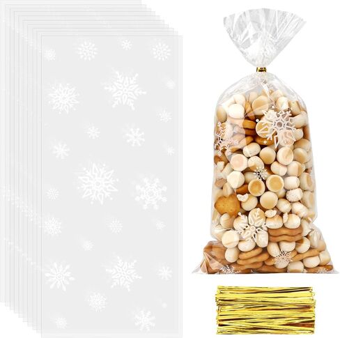 100 PCS Halloween Cellophane Treat Bags(5x11 Inch) with Ties Horror Ghost Blood Theme Trick or Treat Bag Goodie Candy Gifts Bags Pouches for Halloween Wicked Party Favors Supplies Birthday Decorations in Kuwait