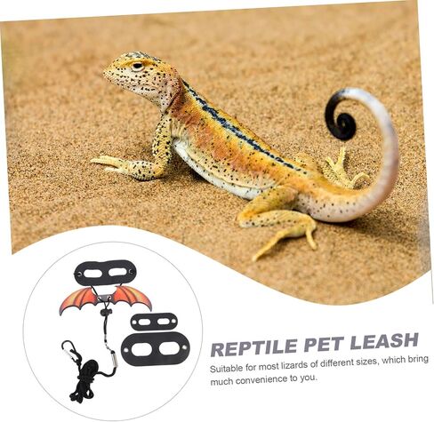 Garneck 1set Lightweight Portable Bearded Dragon Leash Breathable Comfortable Small Animal Harness Iguana Accessories Live Lizard Reptile Walking Rope in Saudi Arabia