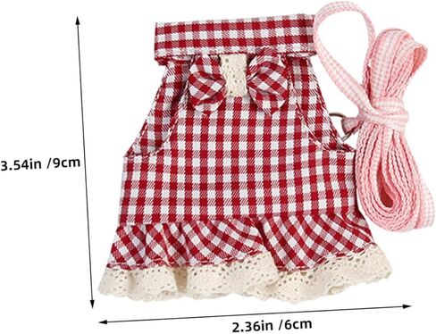 BESPORTBLE SMALL PET HARNESS Dress Leash مجموعة لخنازير أرنب غينيا والهامستر الناعم الناعم القابل للتعديل L الحجم الساحر نمط منقوش الساحر للمشي في الهواء الطلق in Kuwait