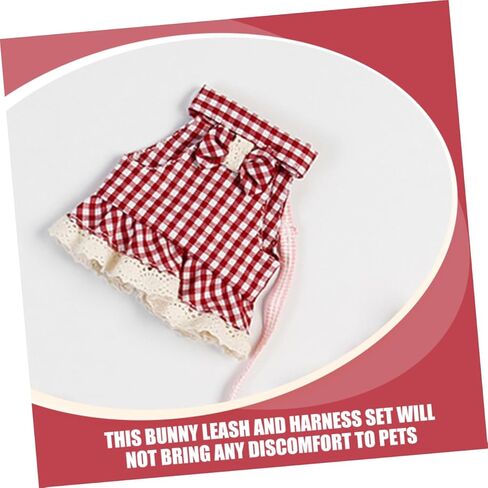 BESPORTBLE SMALL PET HARNESS Dress Leash مجموعة لخنازير أرنب غينيا والهامستر الناعم الناعم القابل للتعديل L الحجم الساحر نمط منقوش الساحر للمشي في الهواء الطلق in Kuwait