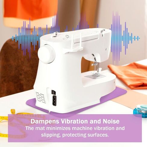 Wanmu 2 Pcs Sewing Machine Pedal Mat, No Slip Rubber Foot Pedal Muffling Accessory, Waterproof Reduce Vibrations Noise Quilting Supplies, Easy to Clean (Blue, Purple) in Saudi Arabia