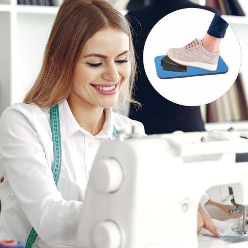 Wanmu 2 Pcs Sewing Machine Pedal Mat, No Slip Rubber Foot Pedal Muffling Accessory, Waterproof Reduce Vibrations Noise Quilting Supplies, Easy to Clean (Blue, Purple) in Saudi Arabia