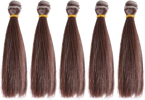 دمية DIY شعر مستعار مستقيم 5 أجهزة كمبيوتر دمية شعر مستقيم شعر شعر مستعار للشعر الاصطناعي DIY S in Kuwait