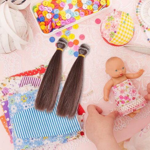 دمية DIY شعر مستعار مستقيم 5 أجهزة كمبيوتر دمية شعر مستقيم شعر شعر مستعار للشعر الاصطناعي DIY S in Kuwait
