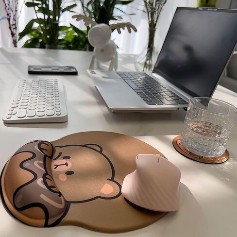 وسادة ماوس مريحة لطيفة لدعم المعصم، [أكبر بنسبة 20%] مسند معصم للعبة غير قابل للانزلاق من جل Anime Kawaii ثلاثي الأبعاد باللون الأحمر، وسادة معصم للقطط مع كوستر، سهلة الكتابة، تخفيف الألم، ألعاب العمل والدراسة والمكتب المنزلي in Kuwait