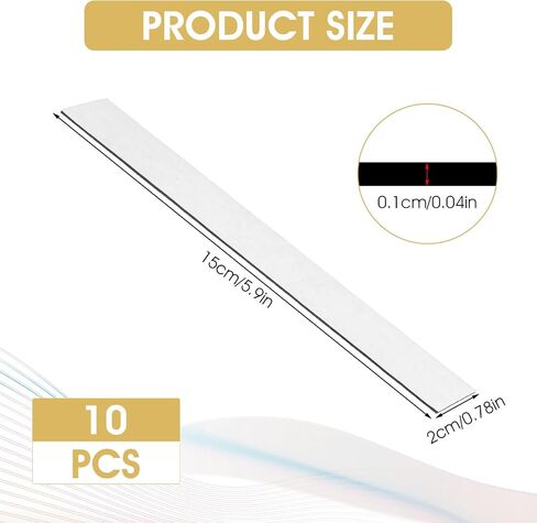 10 Pcs Magnetic Strips with Adhesive Backing, Flat Magnetic Strips for Crafts, Rectangle Magnetics Tape for DIY Projects, Flexible Magnetics Strip for Whiteboard Organization (5.9 X 0.78 X 0.04 Inch) in Saudi Arabia
