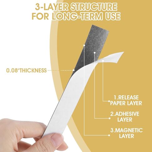 10 Pcs Magnetic Strips with Adhesive Backing, Flat Magnetic Strips for Crafts, Rectangle Magnetics Tape for DIY Projects, Flexible Magnetics Strip for Whiteboard Organization (5.9 X 0.78 X 0.04 Inch) in Saudi Arabia