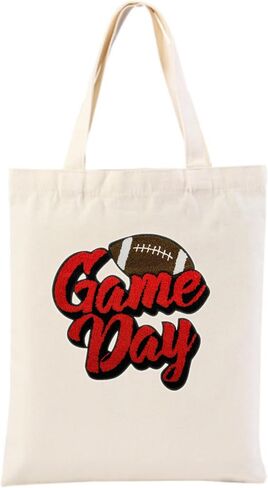 Rugby Game Day Chenille Towel Embroidery Patches Iron on Embroidered Applique DIY Clothing Backpacks Jacket Bag Sport Fans Decoration (White) in Kuwait