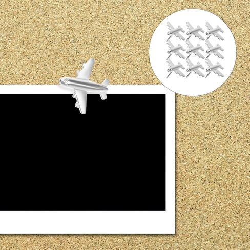 Airplane Push Pins, 12pcs Metal Airplane Thumb Tacks Plane Shaped Push Pins for Map Cork Board Bulletin World Map Photos Decors Wall in Saudi Arabia