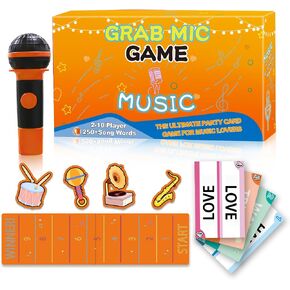 2025 New Family Karaoke Party Game, Mic Karaoke Party Game, Fast-Paced Music Trivia Card Games for 2-10 Players,Hilarious Singing Challenge for Game Night & Music Lovers in Saudi Arabia