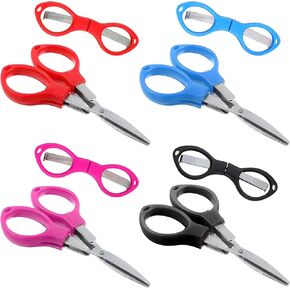 4pcs مقصات قابلة للطي مقص سلامة سلامة جيب قابلة للطي شارة صغيرة من الفولاذ المقاوم للصدأ تلسكوبي in Kuwait