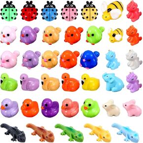Yolev 40 Pcs Miniature Animals Resin Mini Animals for Party Favors Bag Resin Mini Figures for Fillers Dollhouse Decor Tiny Figures to Hide in Saudi Arabia
