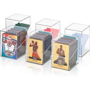 6 Pack Card Deck Boxes: Transparent Storage for TCG, MTG, YuGiOh, Sport Cards and Other Collectible Cards – Compact Clear Organizers, Holds 800+ Cards, Ideal for Collection and Storage in Saudi Arabia