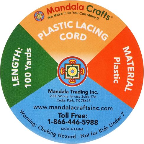 Mandala Crafts Navy Blue Plastic Lacing Cord Boondoggle String Kit - 2.5mm 100 Yds Gimp String Kit for Keychain Plastic Cord Bracelet Necklace Jewelry Making - Plastic Lanyard String in Saudi Arabia