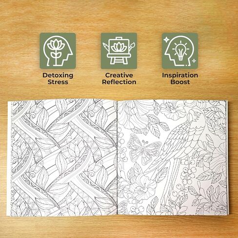 Liladora Creative Creative - كتب التلوين للبالغين الاسترخاء ، مع 38 صفحة عجب. للاسترخاء وتخفيف هدية الإجهاد. كتب تلوين الكبار للنساء. كتاب تلوين اليقظة. in Kuwait