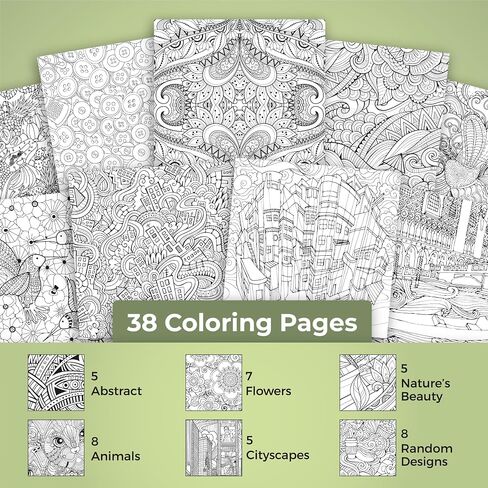 Liladora Creative Creative - كتب التلوين للبالغين الاسترخاء ، مع 38 صفحة عجب. للاسترخاء وتخفيف هدية الإجهاد. كتب تلوين الكبار للنساء. كتاب تلوين اليقظة. in Kuwait