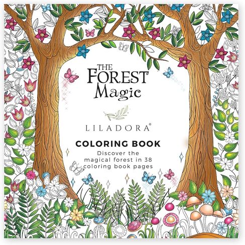 LILADORA Creative Calm - Coloring Books for Adults Relaxation, with 38 Wonder-Full Pages. for Relaxation and Stress Relief Gift. Adult Coloring Books for Women. Mindfulness Coloring Book. in Saudi Arabia