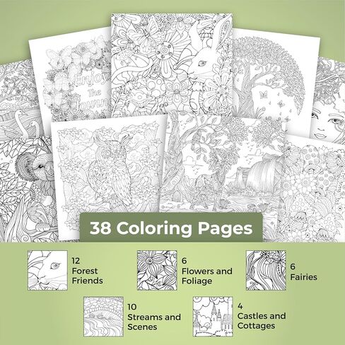 LILADORA Creative Calm - Coloring Books for Adults Relaxation, with 38 Wonder-Full Pages. for Relaxation and Stress Relief Gift. Adult Coloring Books for Women. Mindfulness Coloring Book. in Saudi Arabia